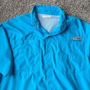 Columbia Men's Small Blue Fishing Shirt
